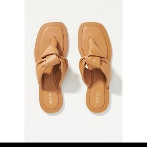 Anthropologie Maeve Honey Leather Sandals Size8